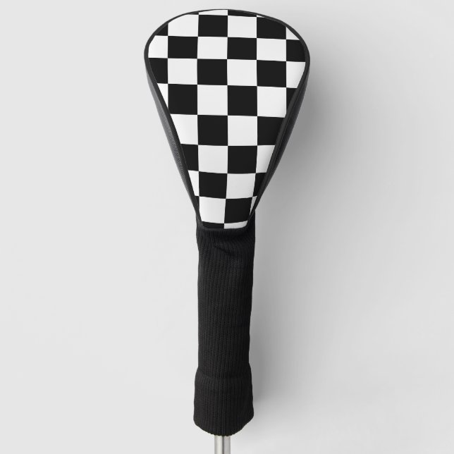 Couvre-club De Golf Checkered noir (Devant)