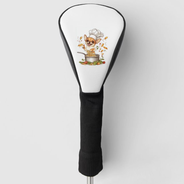 Couvre-club De Golf Chef Chihuahua - Maître de chien culinaire (Devant)