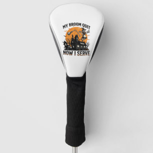 Couvre-club De Golf Chemise d'attendant d'Halloween Balai Cassa Humour