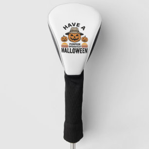 Couvre-club De Golf Chemise de gravure vintage Halloween Citrouille Ef