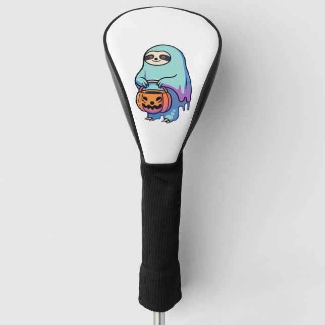Couvre-club De Golf Chemise T-Shirt de Sloth Ghost Halloween surdimens (Devant)