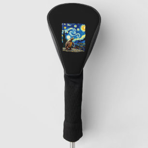 Couvre-club De Golf Chemise Tortue Artistique Tortue Nuit Étoilée (2)
