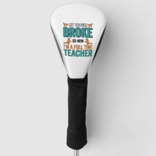 Couvre-club De Golf Chemise Vintage Drôle Halloween Prof Broom Brisé