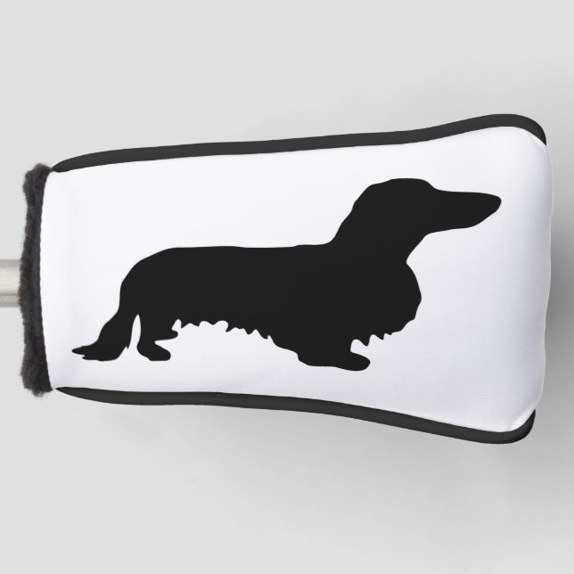 Couvre-club De Golf Cheveux longs Dachshund - Silhouette 1 (Devant)