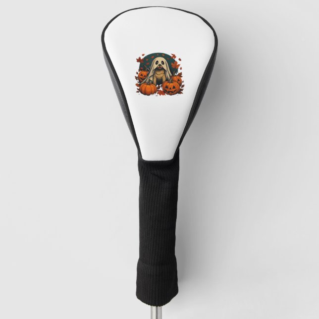 Couvre-club De Golf Chic chien Carlin avec Citrouille Automne Hallowee (Devant)
