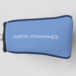 Couvre-club De Golf Chic élégant sobre élégant minimaliste bleu élégan