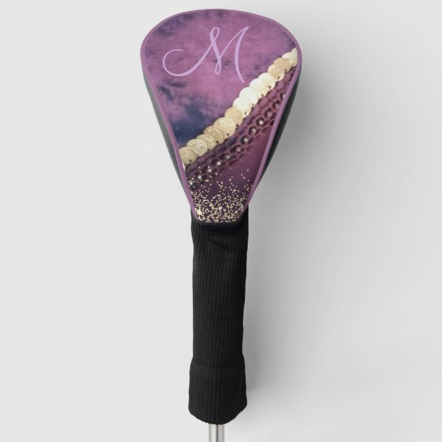 Couvre-club De Golf Chic Tie Dye Monogramme Gypsy Scarf (Devant)