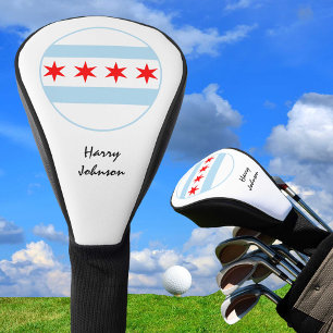 Couvre-club De Golf Chicago Drapeau & Clubs de Golf Monogrammes Couvre