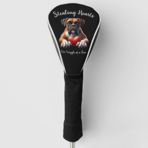 Couvre-club De Golf Chien de boxe Voler les coeurs Une lutte à la fois