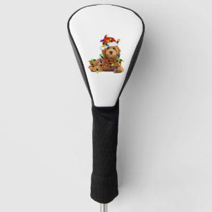 Couvre-club De Golf Chien de Père Noël Goldendoodle
