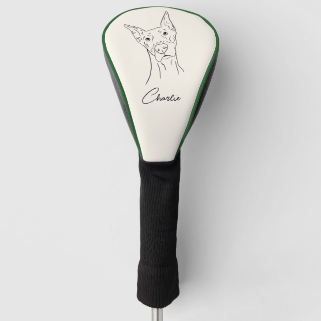 Couvre-club De Golf Chien Doberman (Devant)