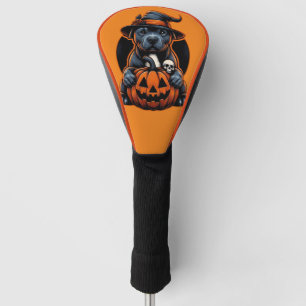 Couvre-club De Golf Chien Halloween - Sorcière Pitbull