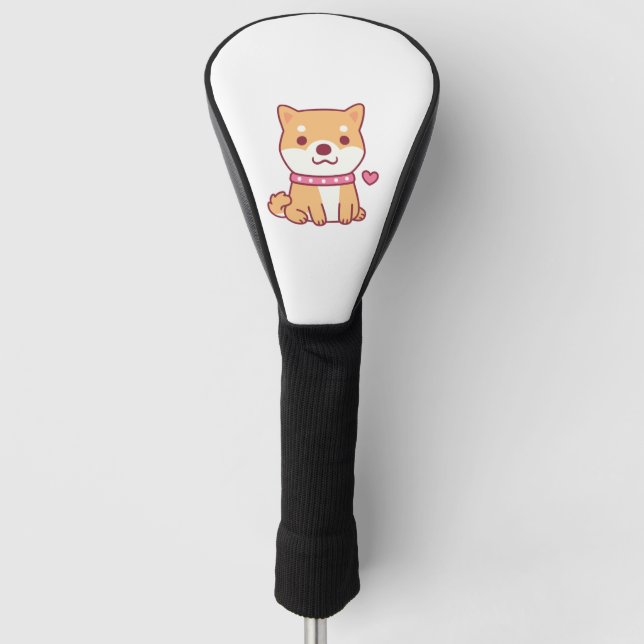 Couvre-club De Golf Chien mignon Shiba Inu (Devant)