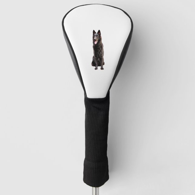 Couvre-club De Golf Chien noir berger allemand (Devant)