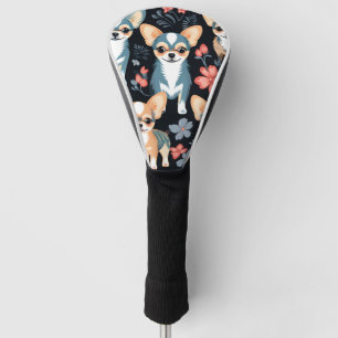 Couvre-club De Golf Chig Chihuahua Floral