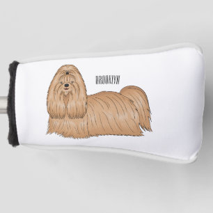 Couvre-club De Golf Chih tzu long cheveux dessin de chien