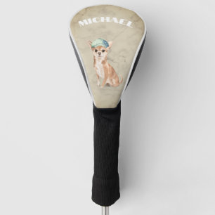 Couvre-club De Golf Chihuahua Amoureux des chiens Cream personnel