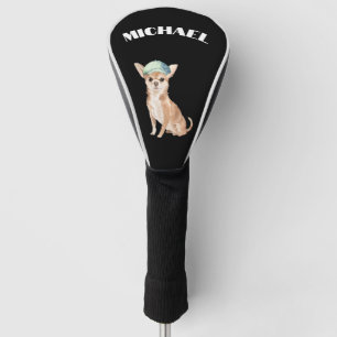 Couvre-club De Golf Chihuahua Chien noir personnel