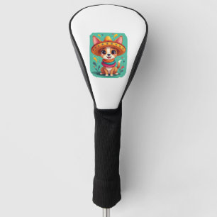 Couvre-club De Golf Chihuahua Mexique Cinco de Mayo Chien Drôle (