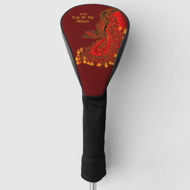 Couvre-club De Golf Chine Dragon, 2024 Année Du Dragon (Devant)