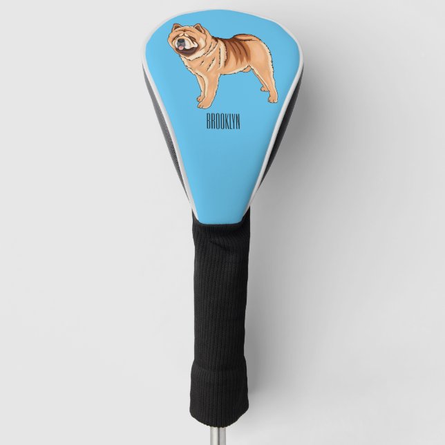 Couvre-club De Golf Chow Chow dog cartoon (Devant)