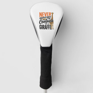 Couvre-club De Golf Citation de girafe drôle design vintage vecteur T-
