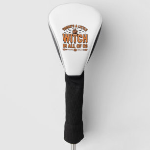 Couvre-club De Golf Citation de sorcière d'Halloween Design vectoriel