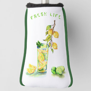 Couvre-club De Golf Citron Cool Boire Funny Golf Head Cover Texte Pers