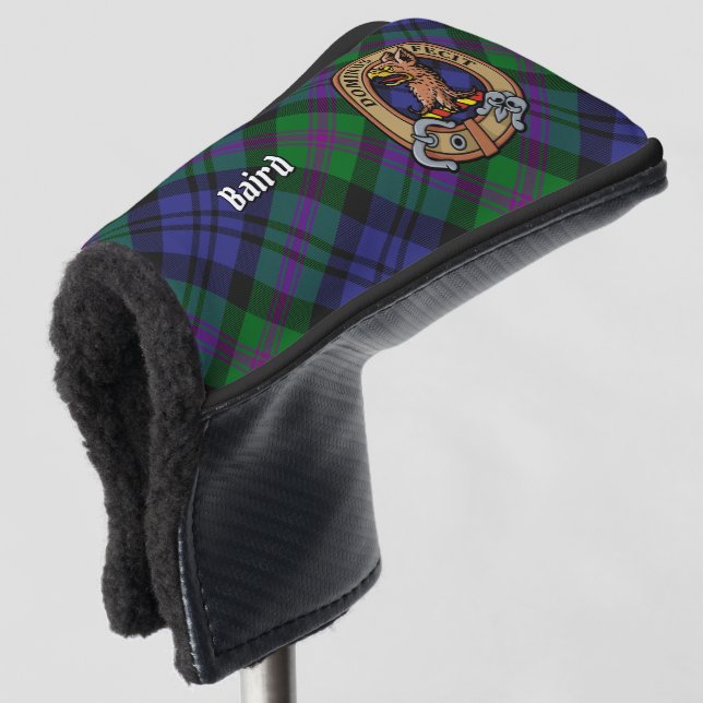 Couvre-club De Golf Clan Baird Crest sur Tartan (Devant 3/4)