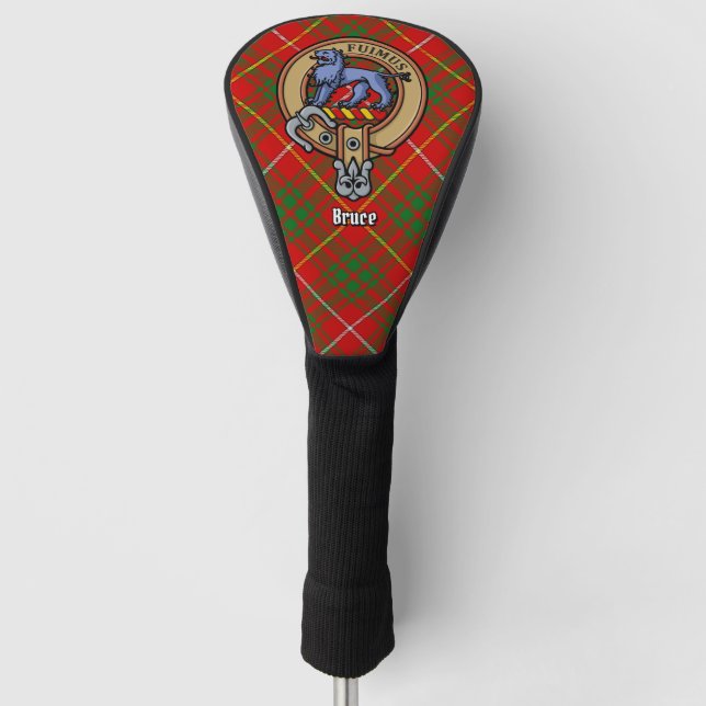 Couvre-club De Golf Clan Bruce Crest sur Tartan (Devant)