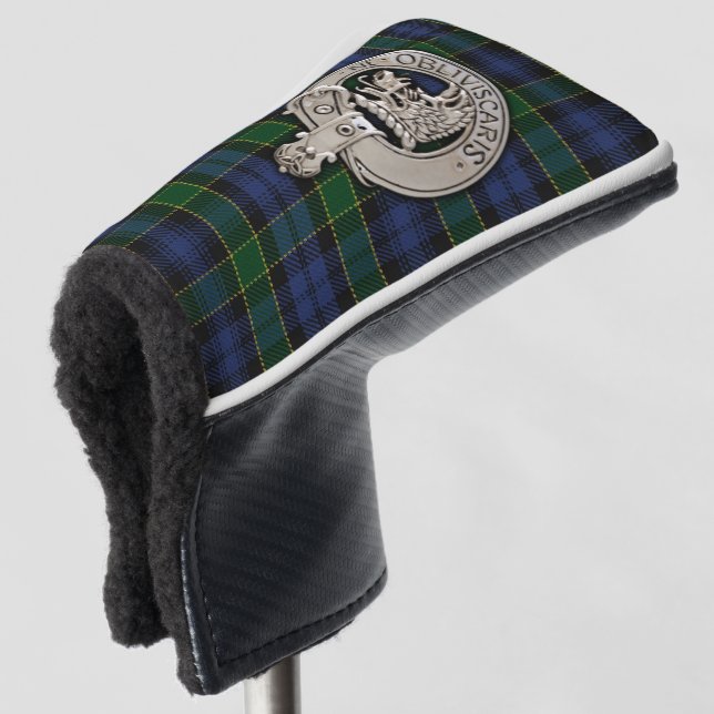 Couvre-club De Golf Clan Campbell Crest et Breadalbane Tartan (Devant 3/4)