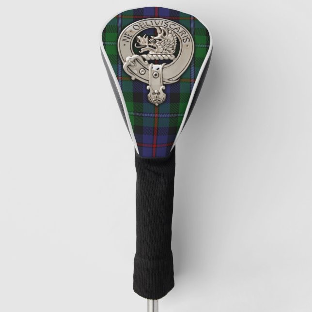 Couvre-club De Golf Clan Campbell Crest et Cawdor Tartan (Devant)