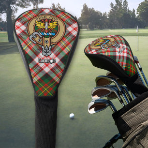 Couvre-club De Golf Clan Carnegie Crest sur la robe Tartan
