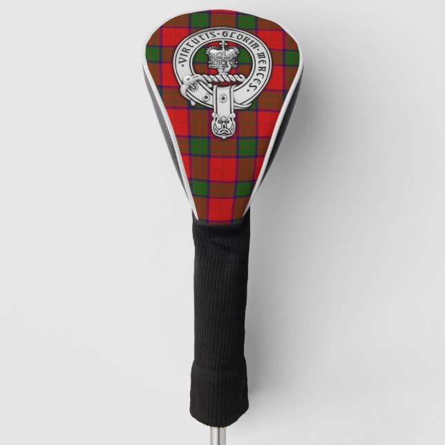 Couvre-club De Golf Clan Donnachaidh (Robertson) Crest & Tartan (Devant)