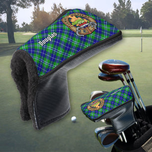 Couvre-club De Golf Clan Douglas Crest sur Tartan