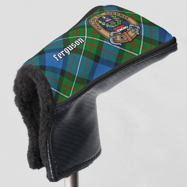 Couvre-club De Golf Clan Ferguson Crest sur la couverture Tartan Golf  (Devant 3/4)