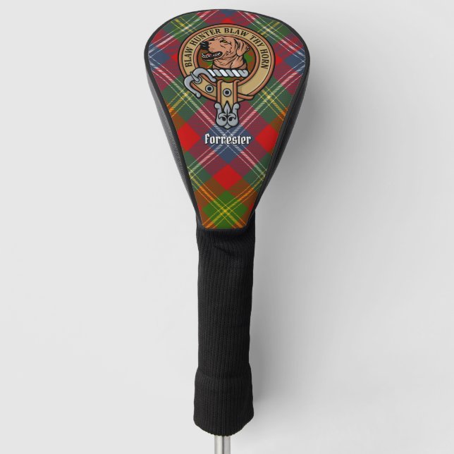 Couvre-club De Golf Clan Forrester Crest sur Tartan (Devant)