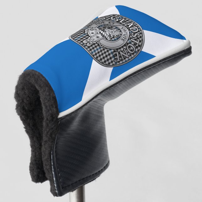 Couvre-club De Golf Clan Gladstone Crest & Tartan (Devant 3/4)