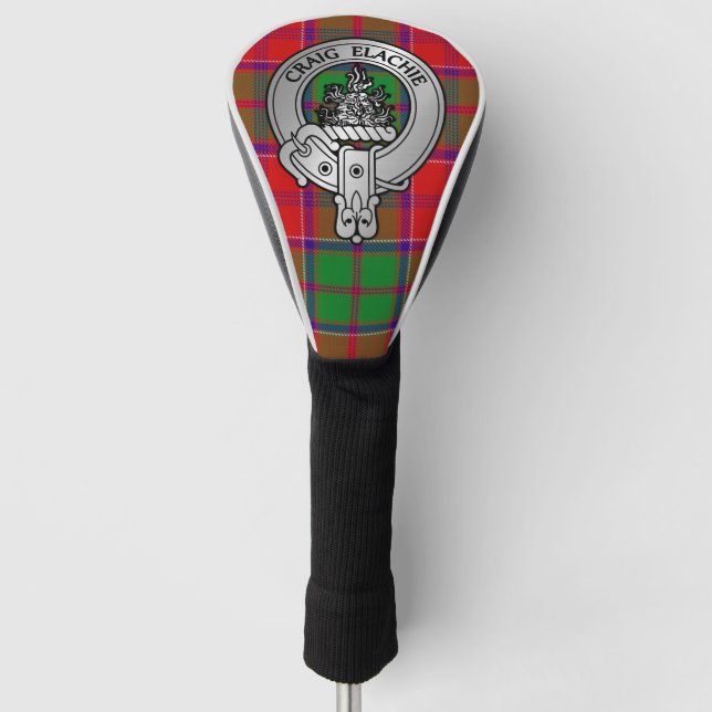 Couvre-club De Golf Clan Grant Crest & Tartan (Devant)