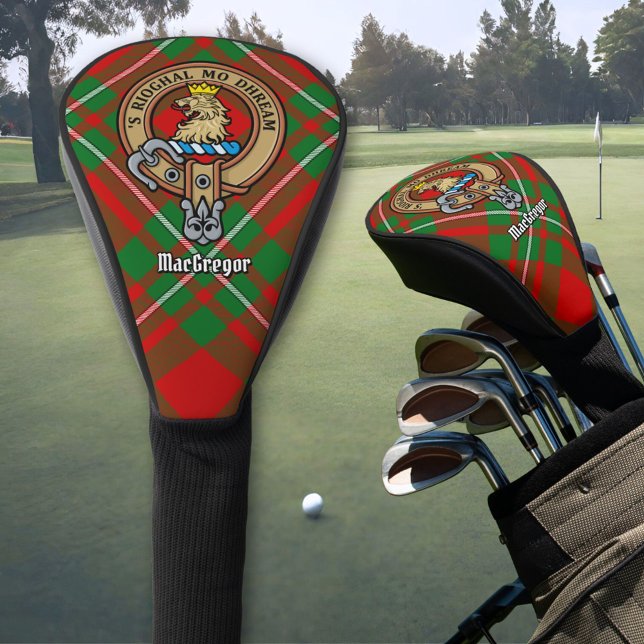 Couvre-club De Golf Clan Gregor Crest sur Tartan (Créateur téléchargé)