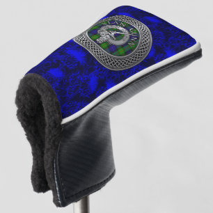 Couvre-club De Golf Clan Gunn Crest & Tartan Knot sur le chardon