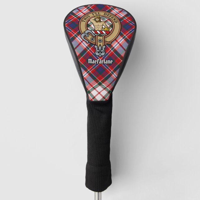 Couvre-club De Golf Clan MacFarlane Crest sur le tatan de robe (Devant)