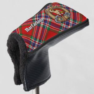 Couvre-club De Golf Clan MacFarlane Crest sur Red Tartan