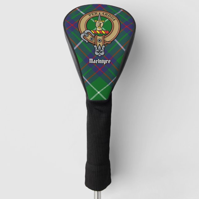 Couvre-club De Golf Clan MacIntyre Crest sur la chasse Tartan (Devant)