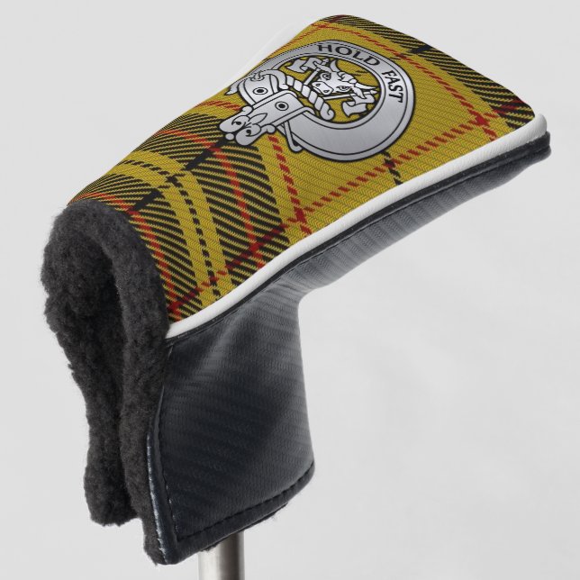 Couvre-club De Golf Clan MacLeod Snuffbox Crest & Tartan (Devant 3/4)