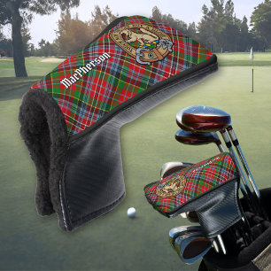 Couvre-club De Golf Clan MacPherson Crest sur Tartan