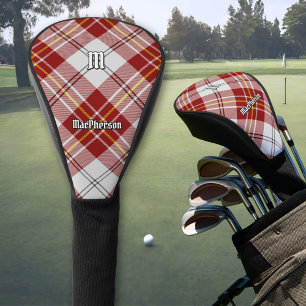 Couvre-club De Golf Clan MacPherson Robe Rouge Tartan Golf Tête Couver