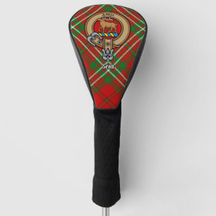 Couvre-club De Golf Clan Scott Crest sur Red Tartan Golf Head Cover