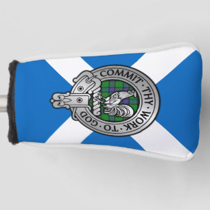 Couvre-club De Golf Clan Sinclair Crest & Hunter Tartan sur Saltire