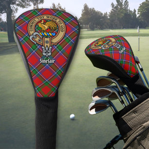 Couvre-club De Golf Clan Sinclair Crest sur Tartan
